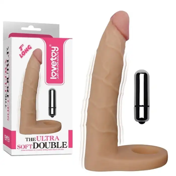 17,8 cm Realistik Titreşimli Anal Dildo Penis Halkası - vomentrend.com