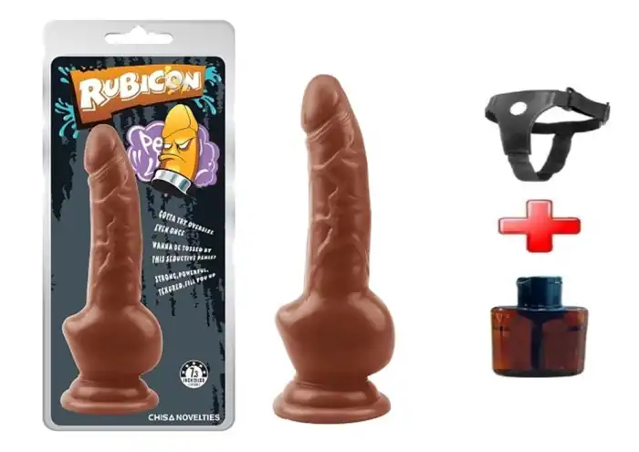 18 cm Belden Bağlamalı Gerçekçi Melez Dildo Penis - vomentrend.com