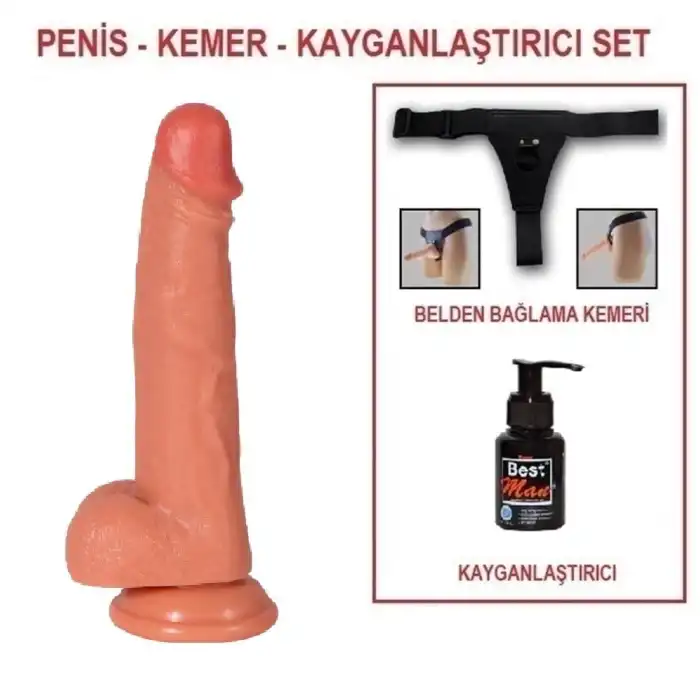 21 cm Belden Bağlamalı Realistik Dildo Penis - Archie - vomentrend.com