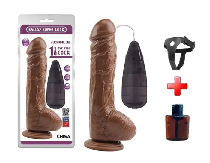 25,5 cm Gerçekçi Melez Titreşimli Dildo Vibratör Penis - vomentrend.com