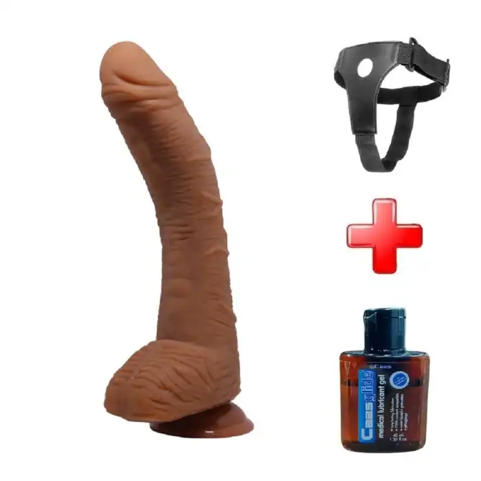 28,2 cm Belden Bağlamalı Gerçekçi Kalın Dildo Penis - Alex - vomentrend.com