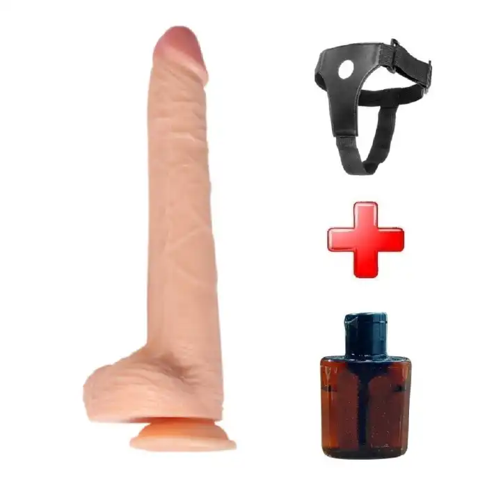 29,5 cm Belden Bağlamalı Gerçekçi Kalın Dildo Penis - Bart - vomentrend.com