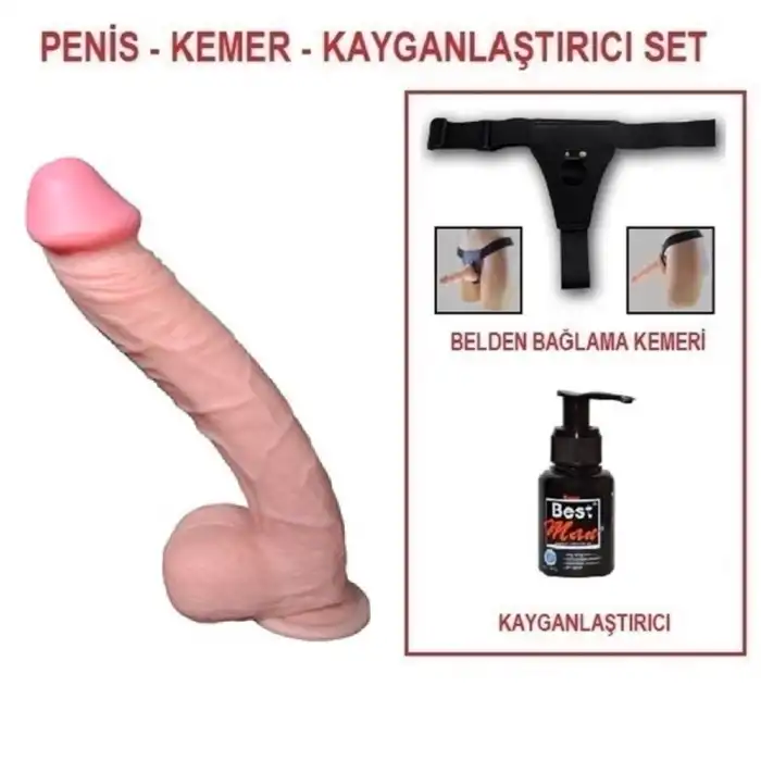 33 cm Belden Bağlamalı Realistik Dev Penis - Supremacy - vomentrend.com