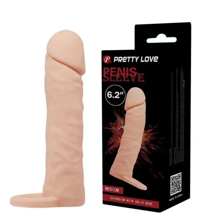 4 cm Dolgulu Realistik Uzatmalı Penis Kılıfı Dildo Ten Rengi Penis - vomentrend.com