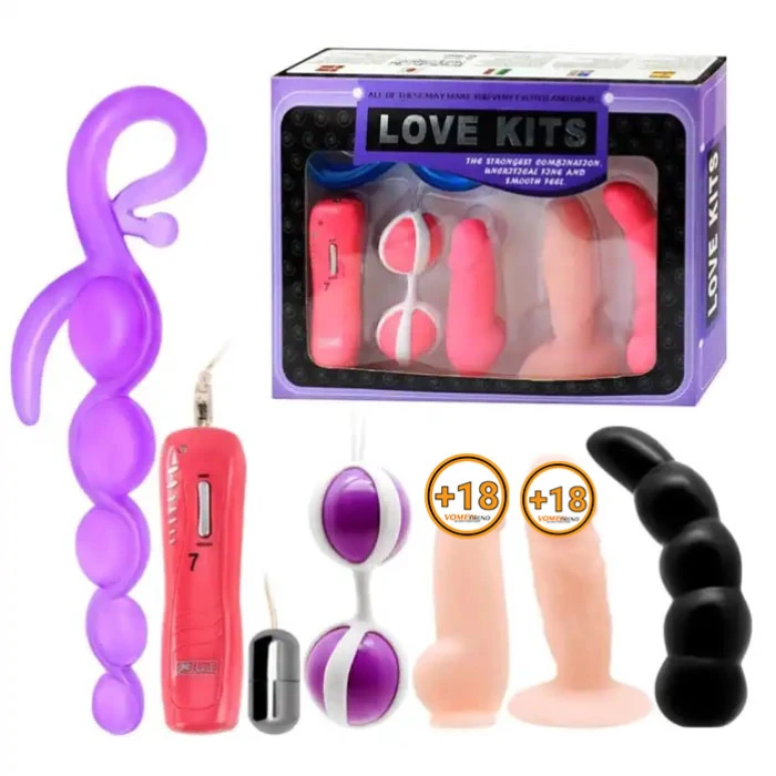 5li Anal Vajinal Titreşimli 5li Vibratör Seti - Love Kits - vomentrend.com