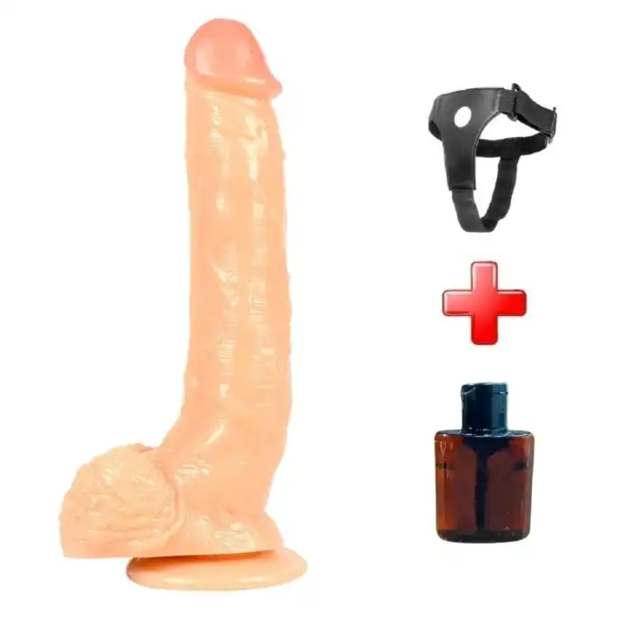 Belden Bağlamalı 25 cm Realistik Vantuzlu Dildo Penis - vomentrend.com