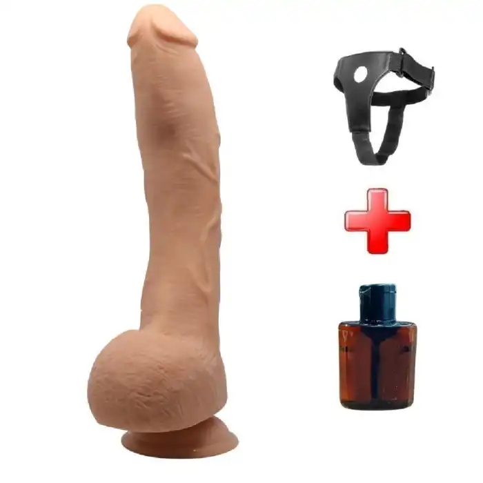 Belden Bağlamalı 27 cm Gerçekçi Kalın Dildo Penis - Jack - vomentrend.com