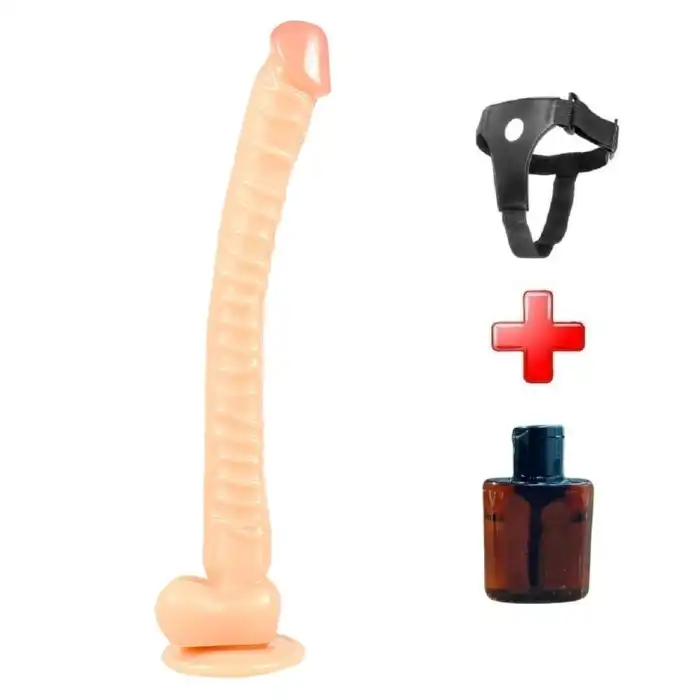 Belden Bağlamalı 40 cm Gerçekçi Uzun Kalın Dildo Penis - vomentrend.com