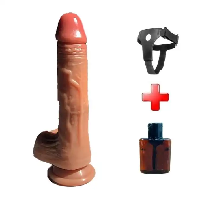 Belden Bağlamalı Şarjlı 22 cm Isıtmalı Hareketli Kumandalı Dildo - vomentrend.com