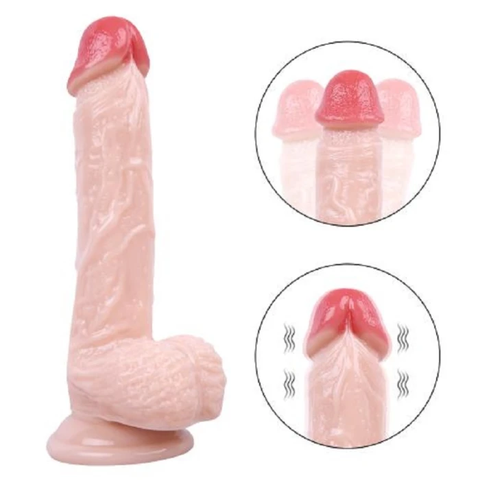 21 CM Gerçekçi Dildo Titreşimli Penis - vomentrend.com