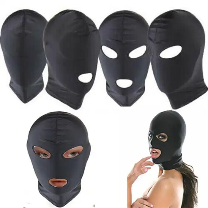 Fantezi Fetish Maske Spandex Siyah - vomentrend.com