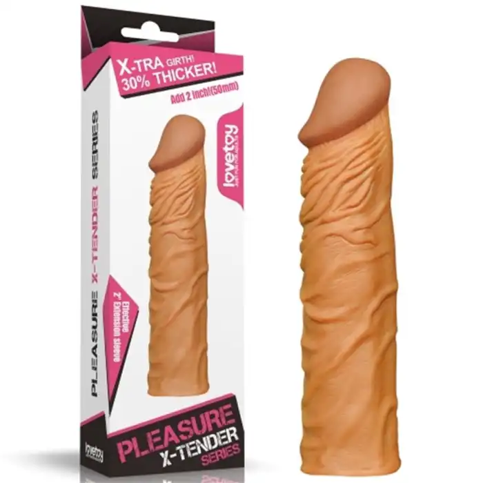 Nature Extender 5 cm Dolgulu Premium Melez Silikon Penis Kılıfı - vomentrend.com