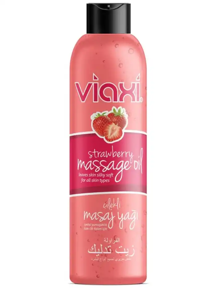 Viaxi Çilek Aromalı Kayganlaştırıcı Masaj Yağı 177 ml - vomentrend.com