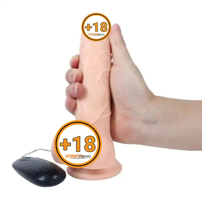 21 cm Gerçekçi Titreşimli Dildo Vibratör Penis - vomentrend.com