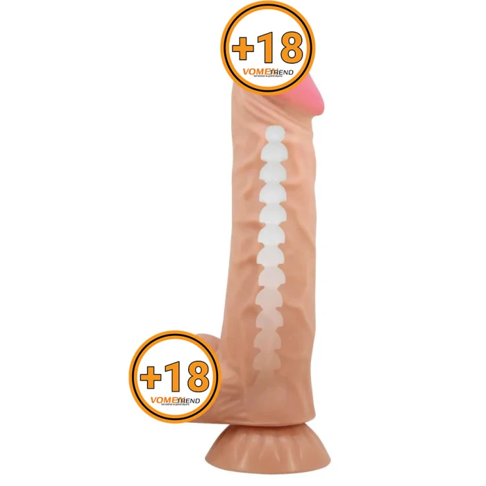 24 cm Kıkırdak Yapılı Çift Katmanlı Gerçekçi Dildo Penis - vomentrend.com