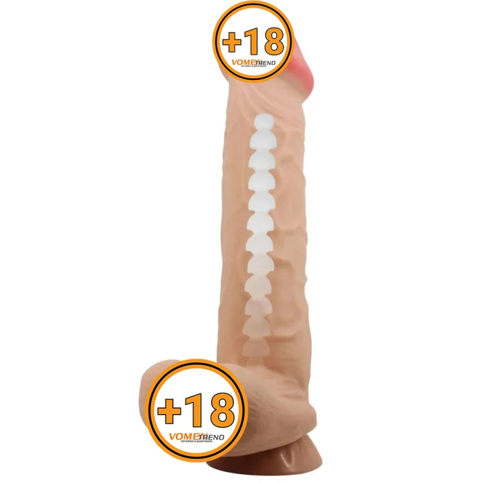 26 cm Kıkırdak Yapılı Çift Katmanlı Gerçekçi Dildo Penis - vomentrend.com