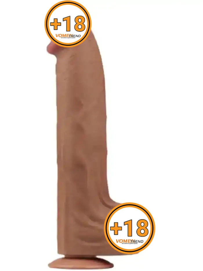 36 cm Çift Katmanlı Gerçekçi Ten Dokusunda Dev Kalın Dildo Penis - vomentrend.com