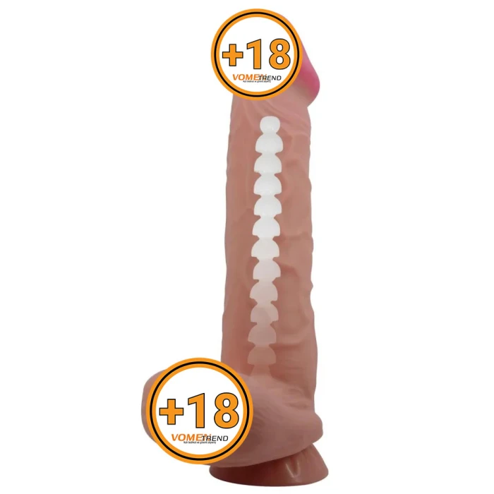 26 cm Kıkırdak Yapılı Çift Katmanlı Gerçekçi Dildo Penis - vomentrend.com