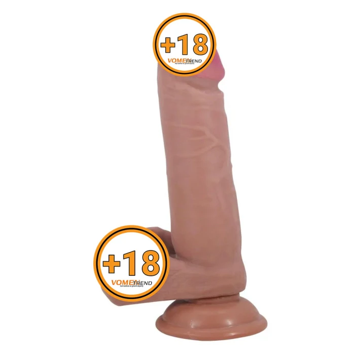 20,5 cm Çift Katmanlı Gerçekçi Dildo Penis - vomentrend.com