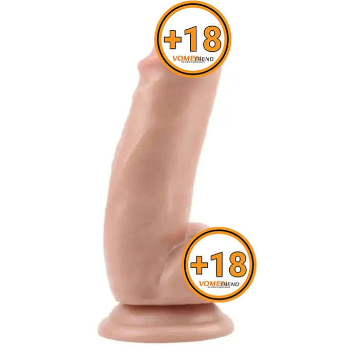 17,5 cm Gerçekçi Çift Katmanlı Silikon Penis - vomentrend.com