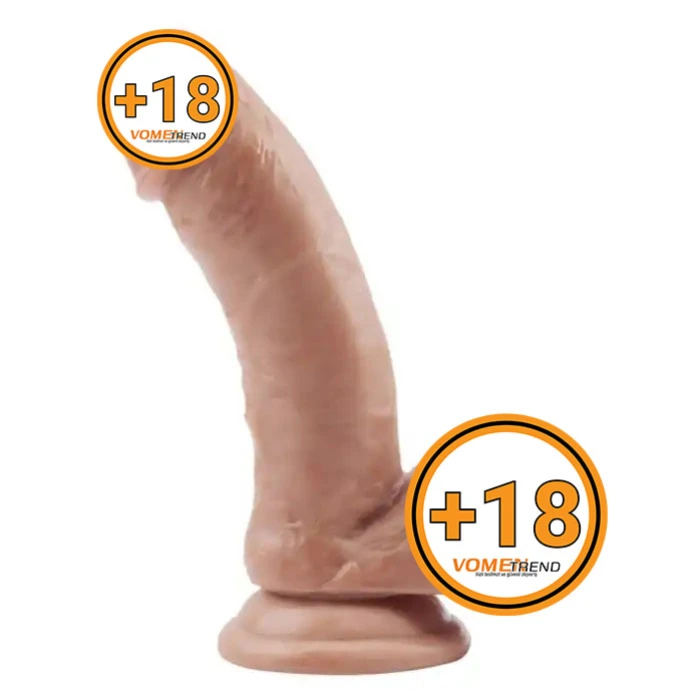 18 cm Gerçekçi Çift Katmanlı Silikon Dildo Penis - vomentrend.com