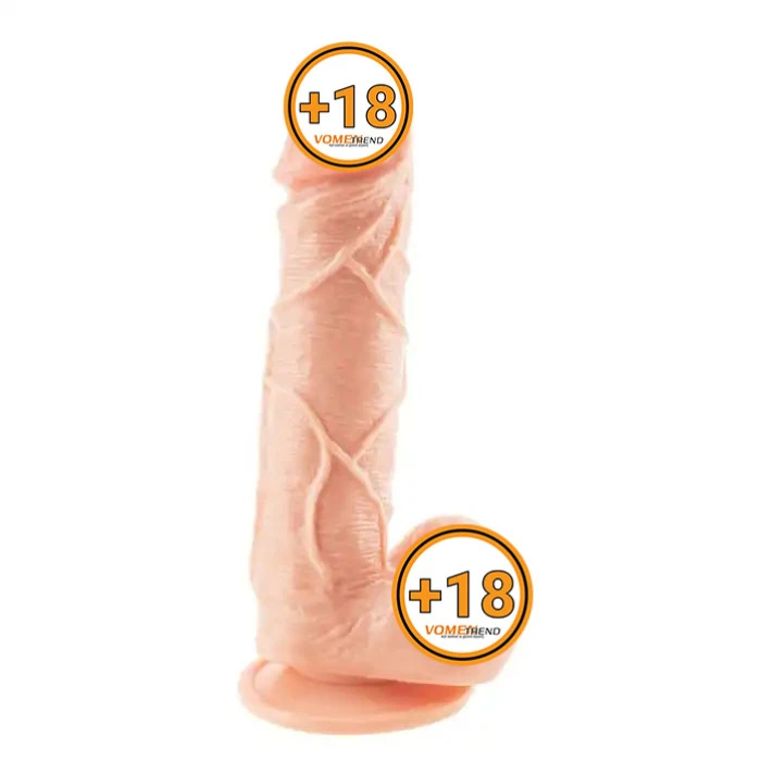 18 cm Realistik Damarlı Vantuzlu Dildo Penis - vomentrend.com