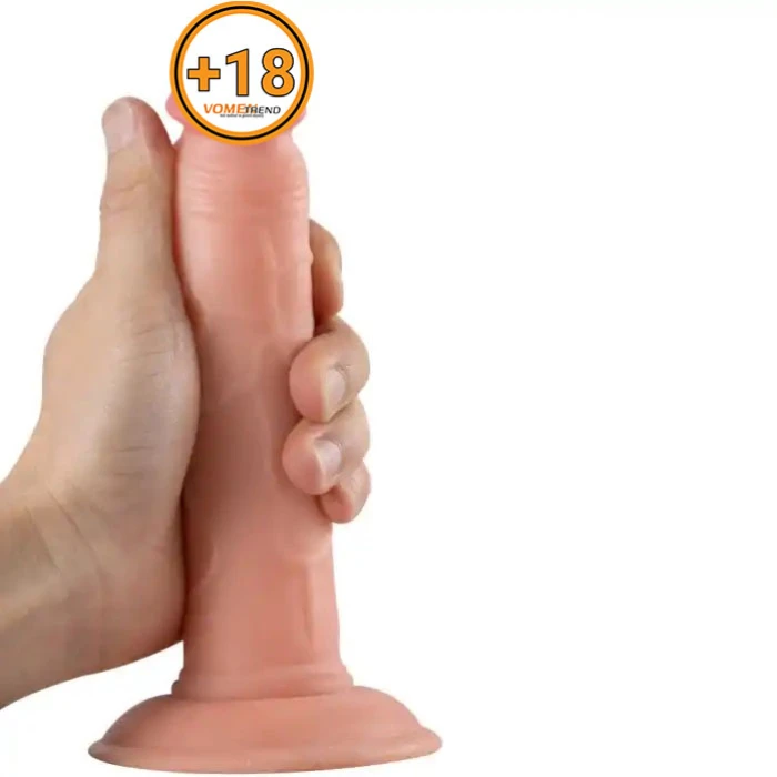 19 cm Realistik Vantuzlu Testissiz Dildo Penis - vomentrend.com