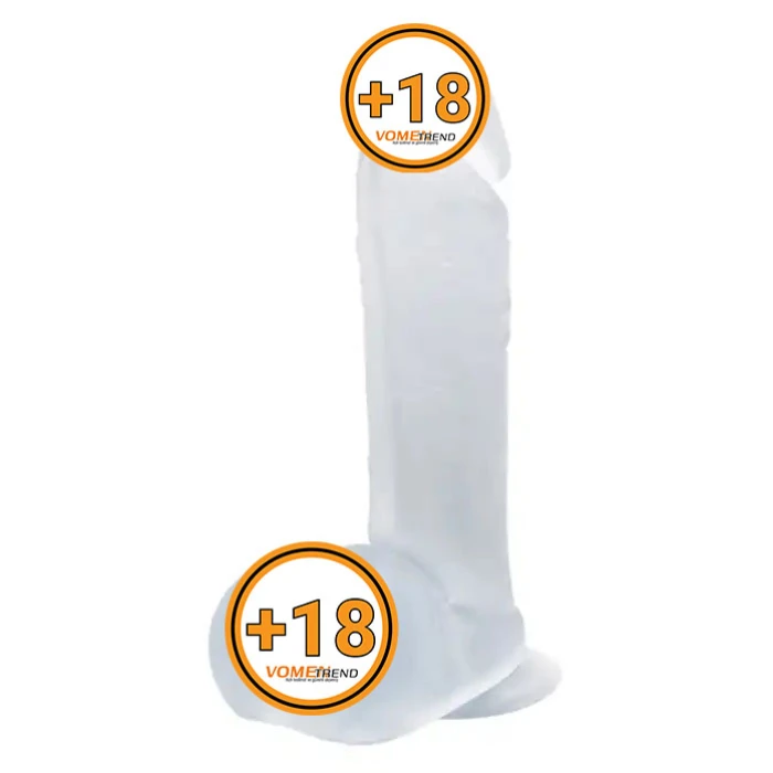 19 cm Şeffaf Realistik Damarlı Vantuzlu Dildo Penis - vomentrend.com