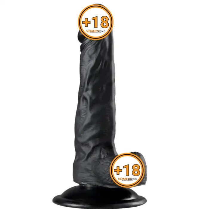 19,5 cm Realistik Vantuzlu Zenci Dildo Penis - vomentrend.com