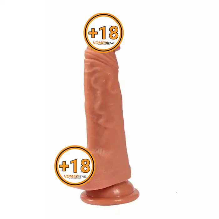 19,5 cm Yeni Nesil Çift Katmanlı Realistik Vantuzlu Dildo Penis - vomentrend.com