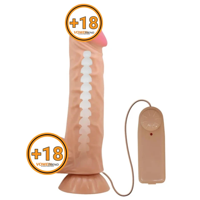 24cm Kıkırdaklı Çift Katmanlı Gerçekçi Titreşimli Dildo Vibratör Penis - vomentrend.com