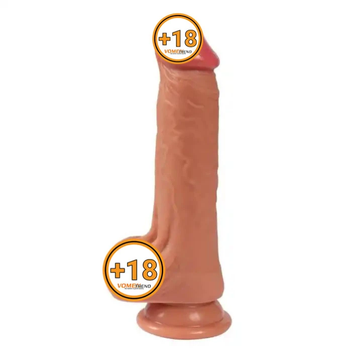 20 cm Yeni Nesil Çift Katmanlı Realistik Vantuzlu Dildo Penis - vomentrend.com