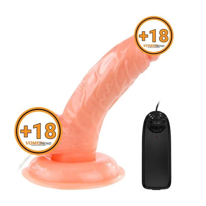 14,5 cm Oynar Başlı Titreşimli Realistik Vibratör Penis - vomentrend.com