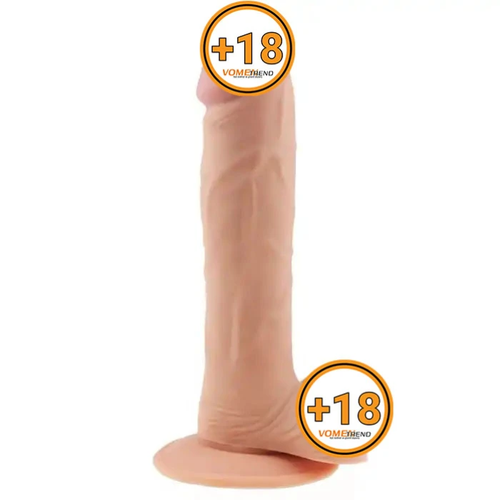 22 cm Gerçekçi Çift Katmanlı Silikon Penis - vomentrend.com