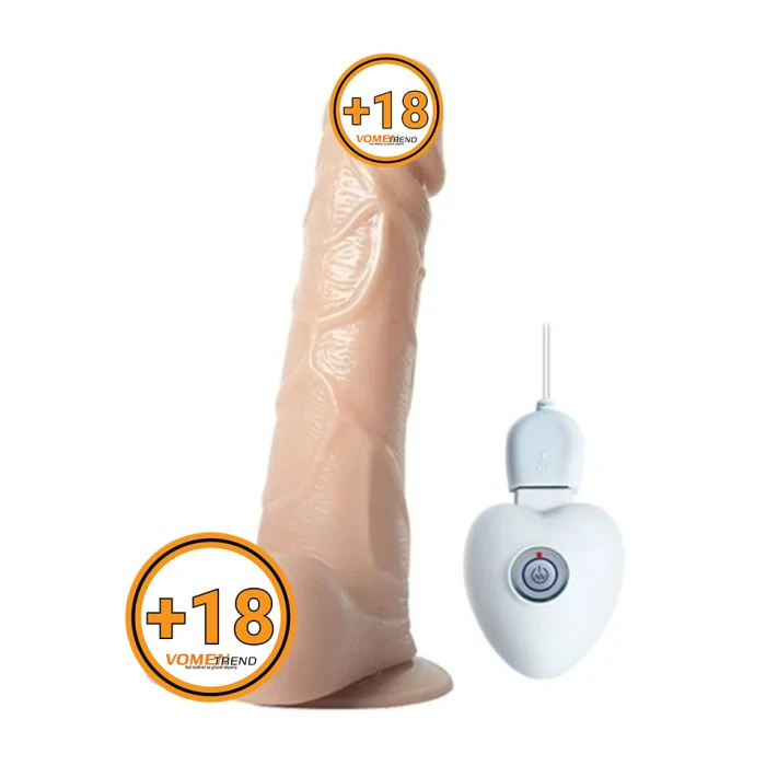 17,5 cm 10 Titreşimli Oynar Başlı USB Şarjlı Vibratör Penis - vomentrend.com