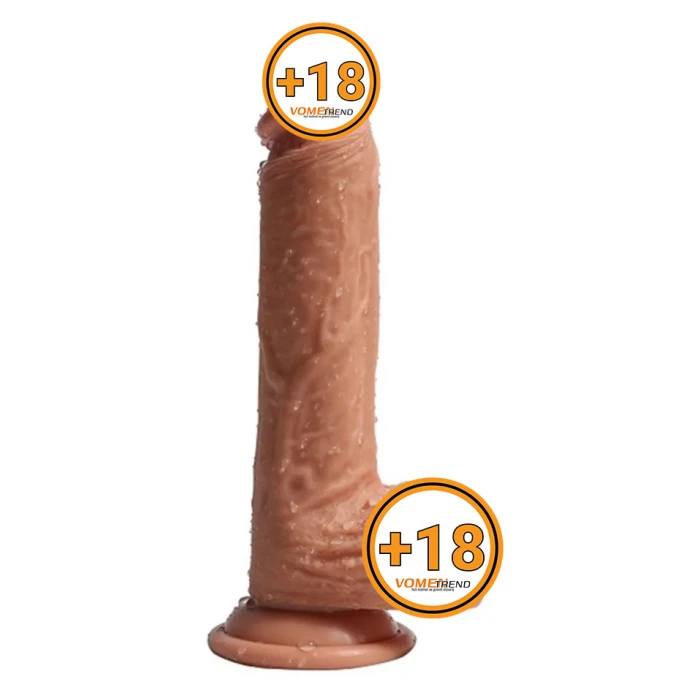 22 cm Et Dokulu Realistik Penis Vantuzlu Kalın Dildo - vomentrend.com