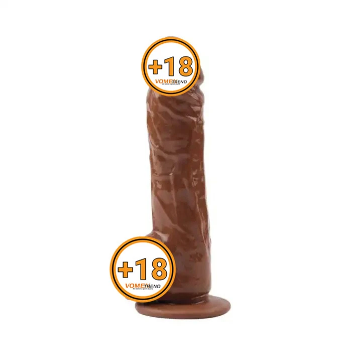 22,8 cm Realistik Titreşimli Melez Vibratör Dildo Penis - vomentrend.com