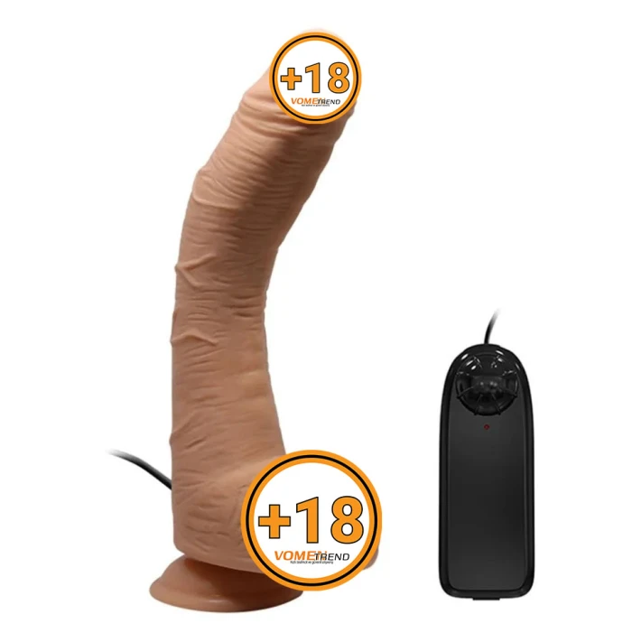 28 cm Titreşimli Gerçekçi Kalın Dildo Penis - vomentrend.com