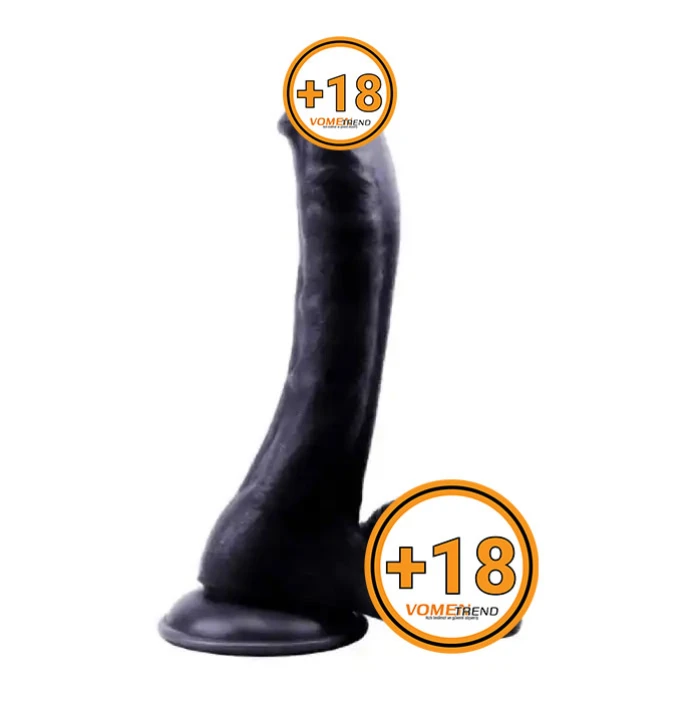 24 cm Realistik Vantuzlu Siyah Zenci Dildo Penis - vomentrend.com