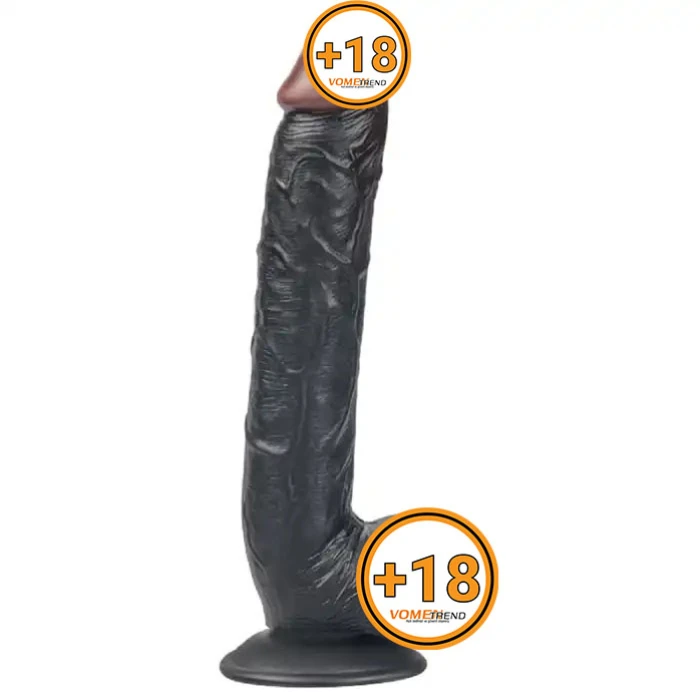 26 cm Vantuzlu Realistik Zenci Penis Anal Vajinal Dildo - vomentrend.com