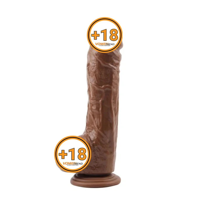 25,5 cm Gerçekçi Melez Titreşimli Dildo Vibratör Penis - vomentrend.com