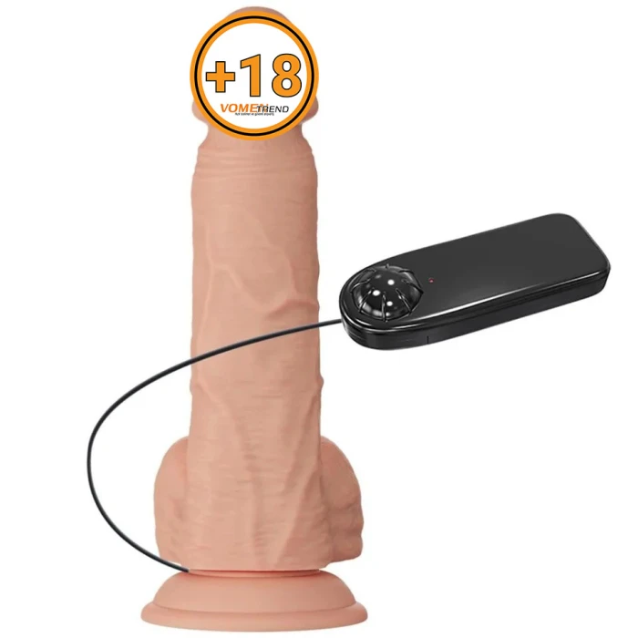 21,8 cm Titreşimli Gerçekçi Kalın Dildo Penis - vomentrend.com