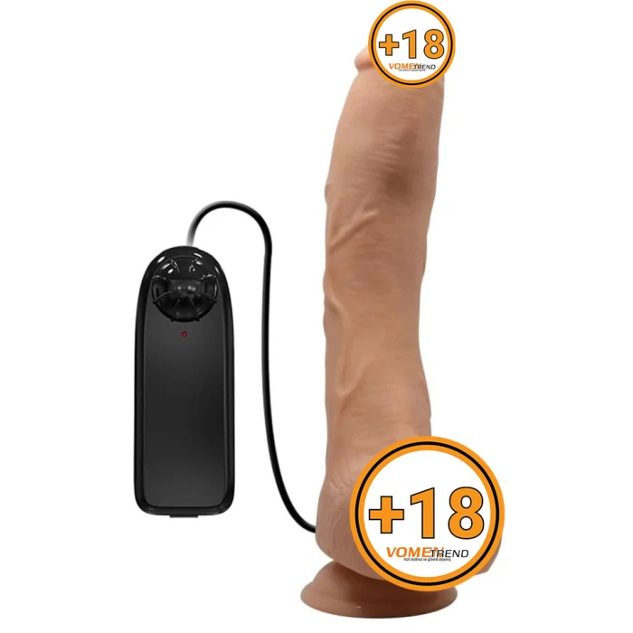 27 cm Titreşimli Gerçekçi Kalın Dildo Penis - vomentrend.com