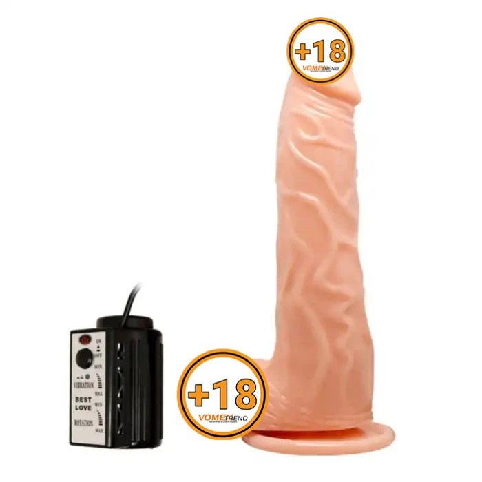 20,5 cm Isıtma Özellikli Oynar Başlı Kumandalı Titreşimli Dildo - vomentrend.com