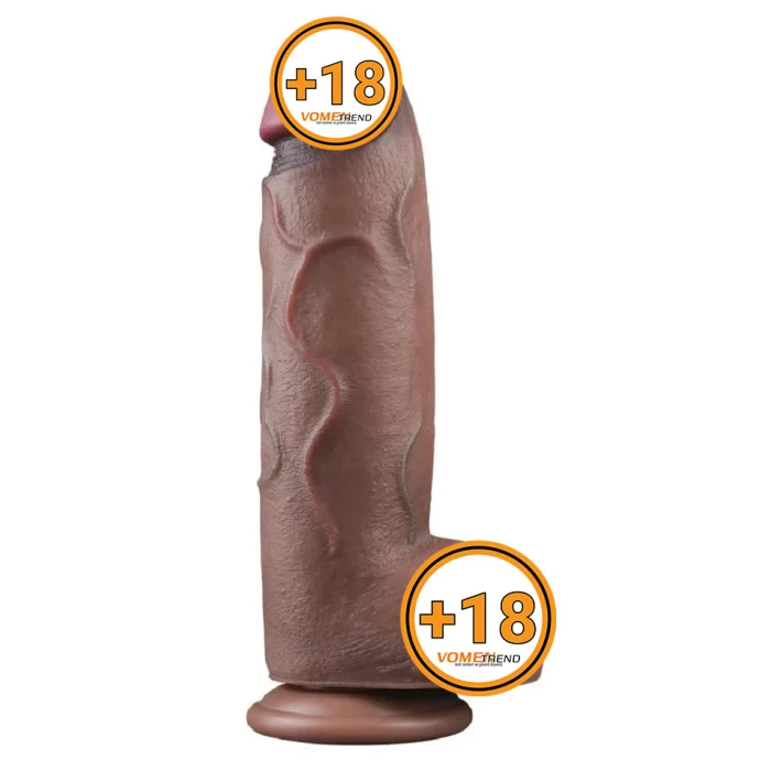 31 cm Yeni Nesil Çift Katmanlı Realistik Dev Kalın Melez Dildo Penis - vomentrend.com