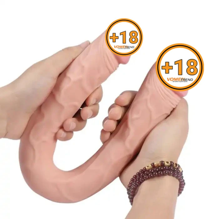 46 cm Realistik Çatal Dildo Anal Vajinal Penis - vomentrend.com