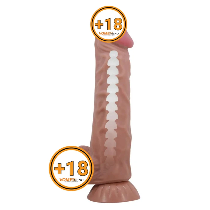 24 cm Kıkırdak Yapılı Çift Katmanlı Gerçekçi Melez Dildo Penis - vomentrend.com