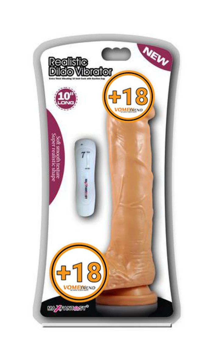 25 cm Kumandalı Titreşimli Realistik Dildo Vibratör - vomentrend.com