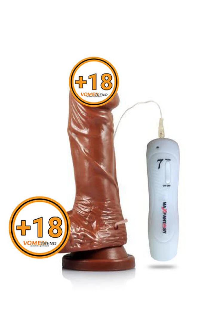 19 cm Realistik Titreşimli Kumandalı Melez Dildo Vibratör - vomentrend.com