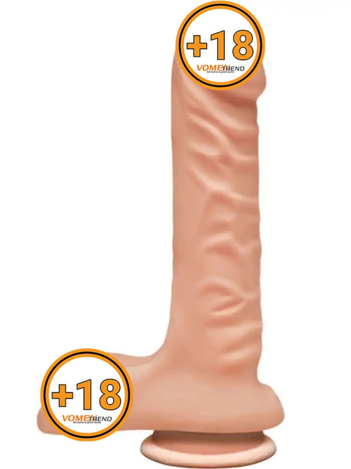 20 cm Super D Testisli Vantuzlu Dildo - vomentrend.com